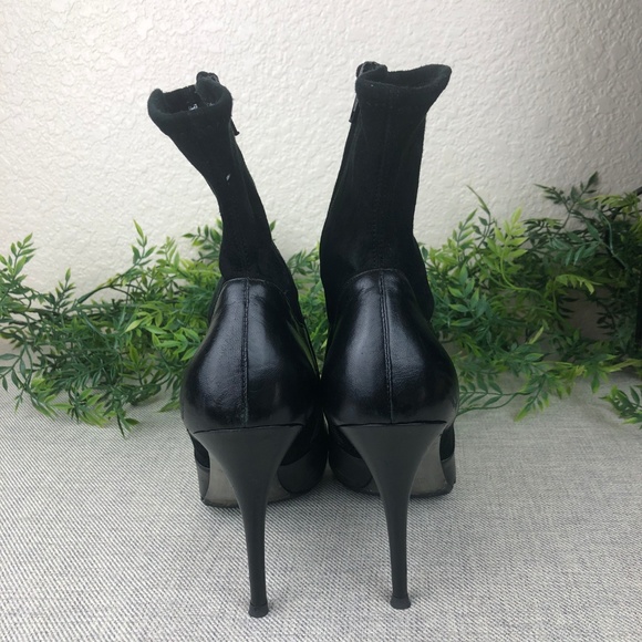 Miu Miu Leather and Suede Sock Boots - Picture 4 of 8